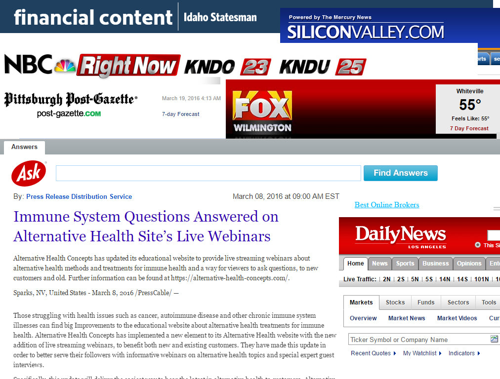 Live Alternatie Health Webinars